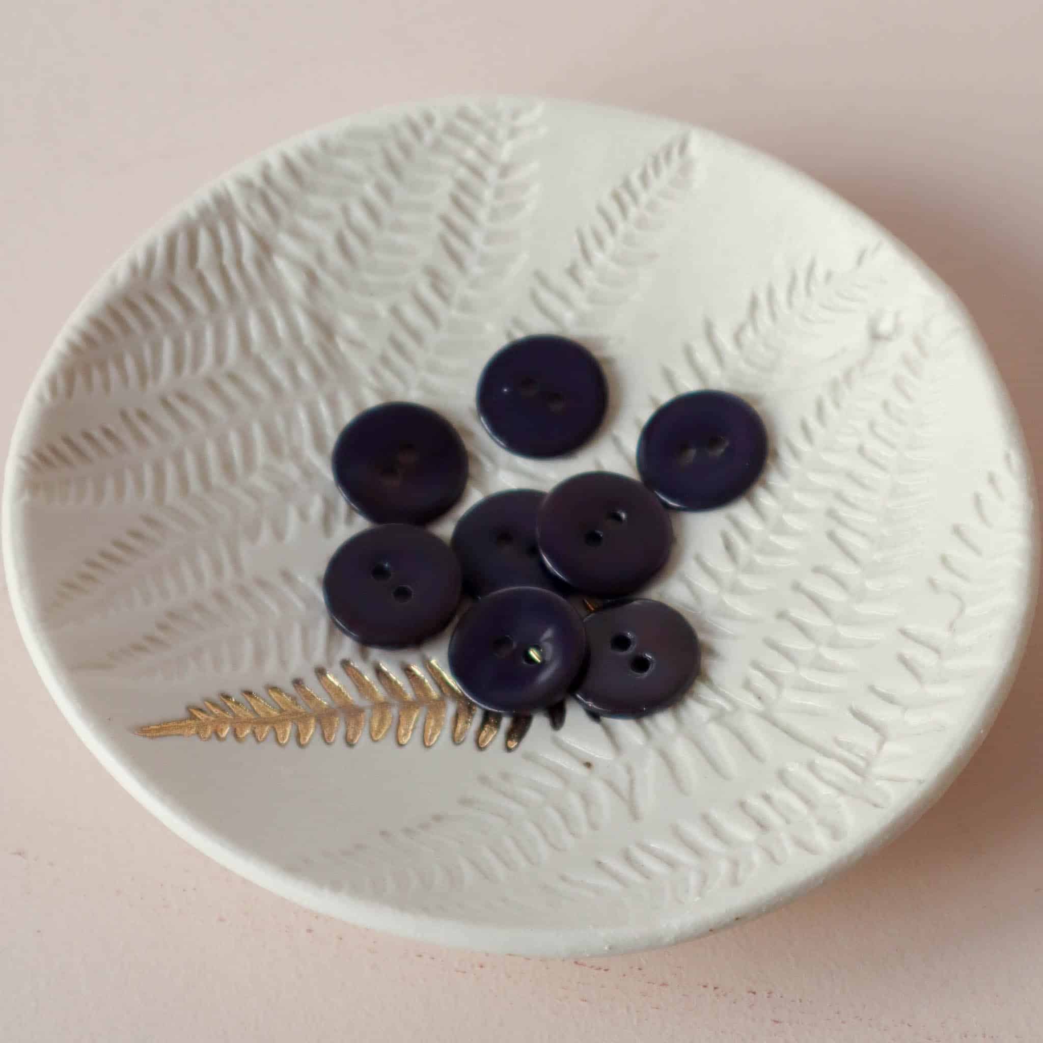 Bouton en nacre plat - Encre