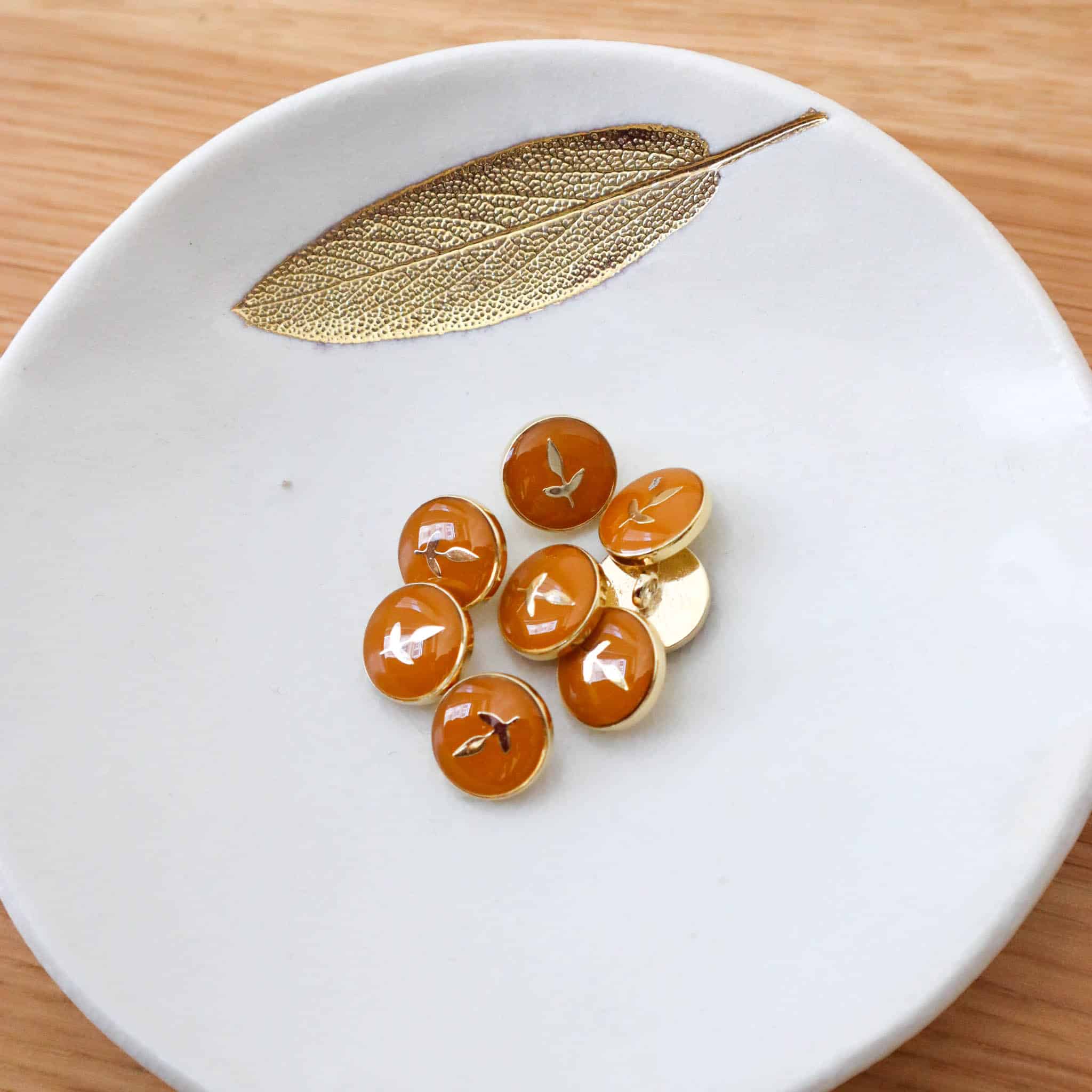 Bouton de bottine Feuillette - Bouton d'Or