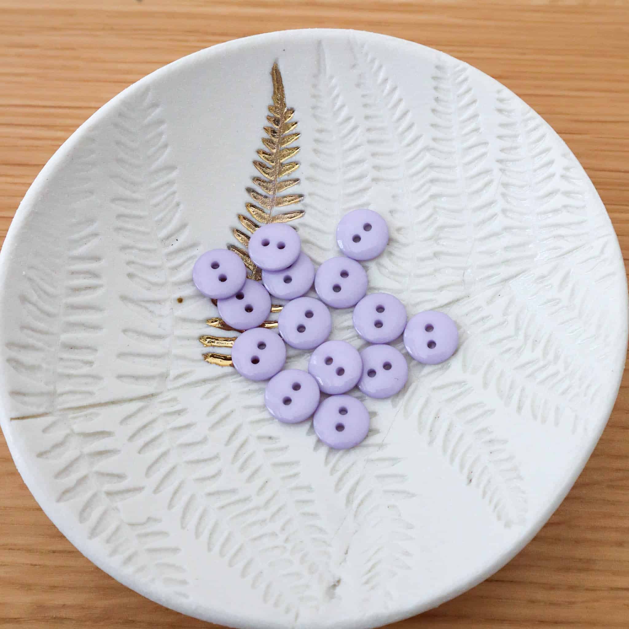 Glossy flat button - Lilac