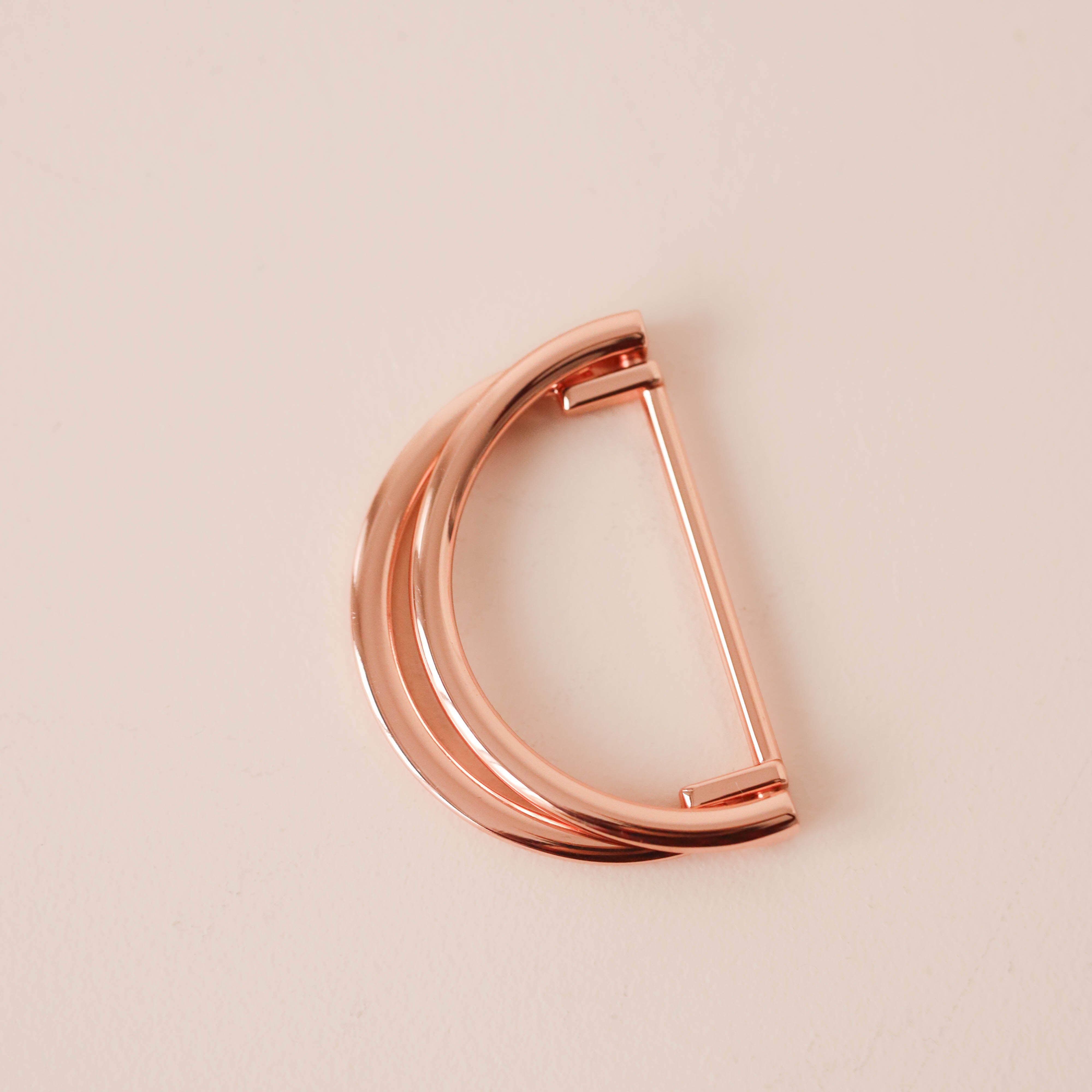 Double D-ring buckle – Rose gold