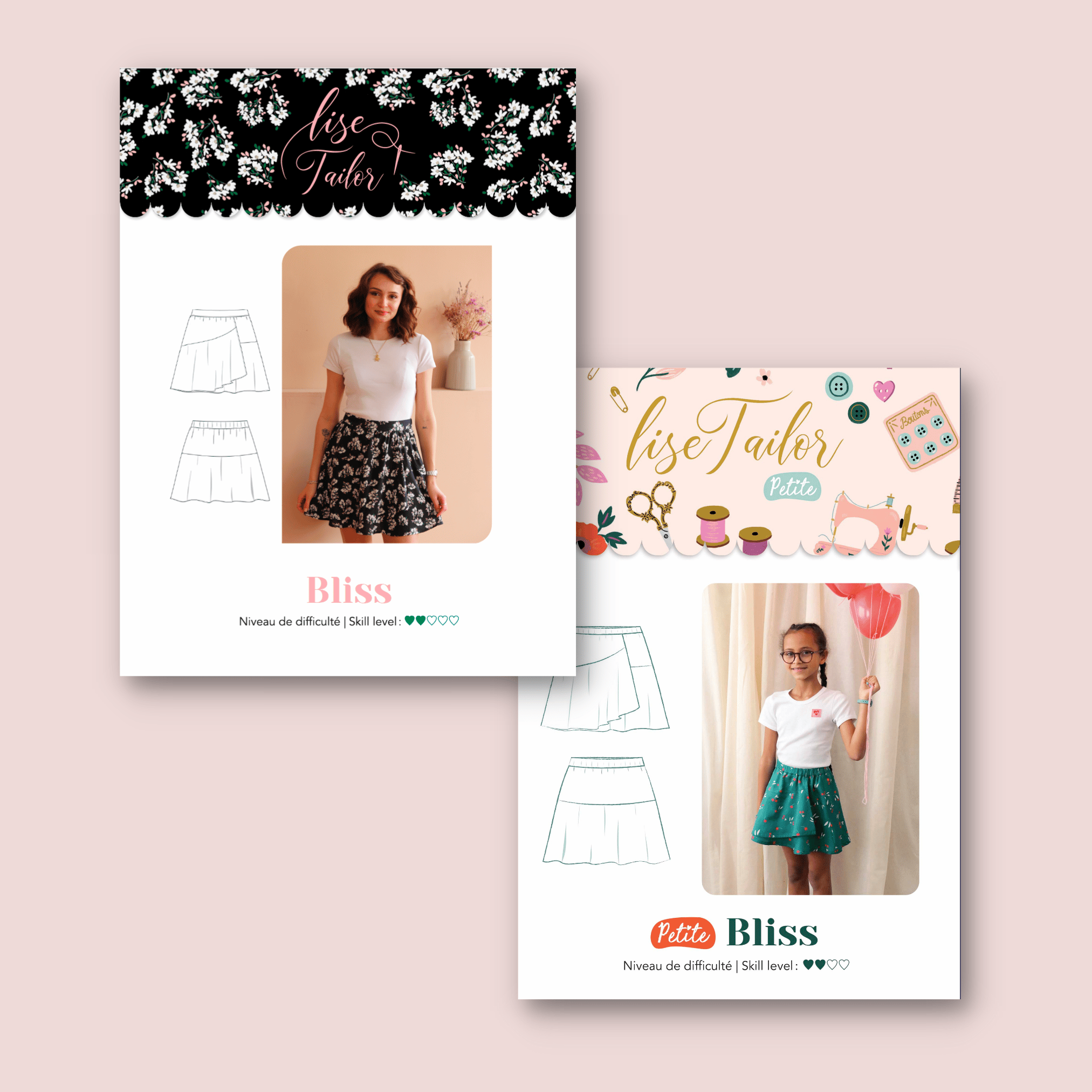 Duo "Mère - Fille " - Jupe Bliss - Pochette