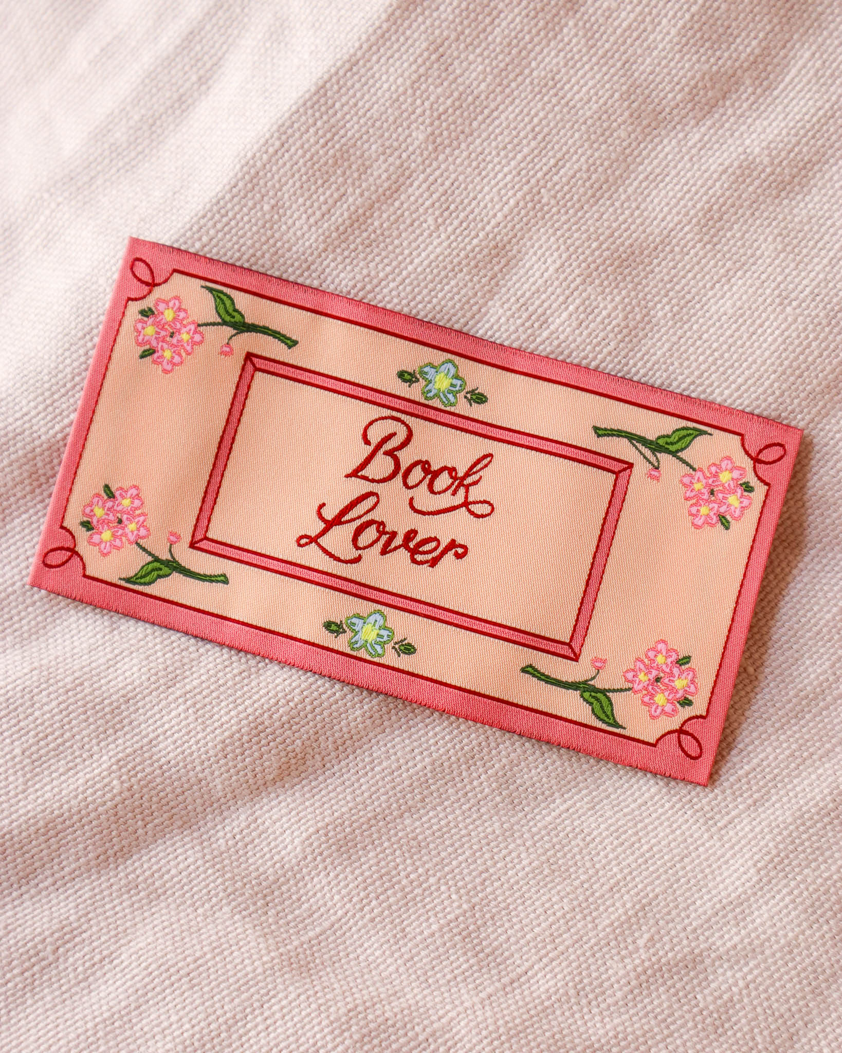 Étiquette Tissée à Coudre “Book Lover” (à l'unité)
