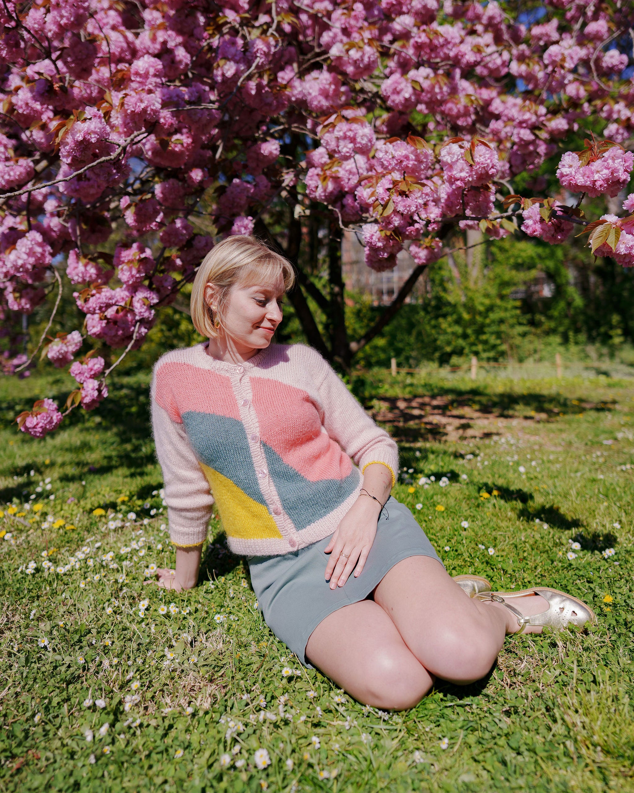 Kit tricot - Gilet Arc-en-ciel