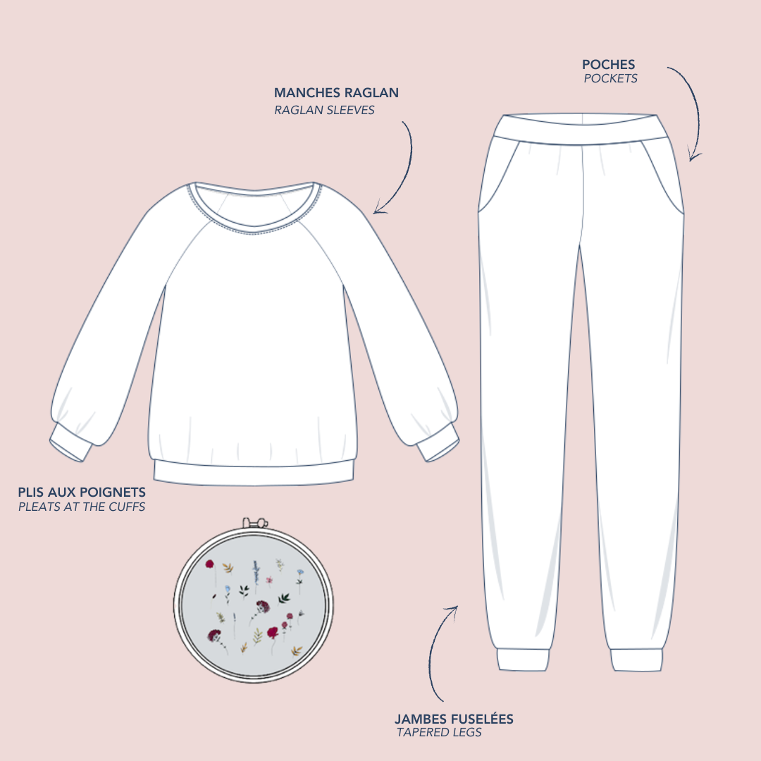 Cozy at home - Jardin secret (Sweatshirt et jogging) - PDF