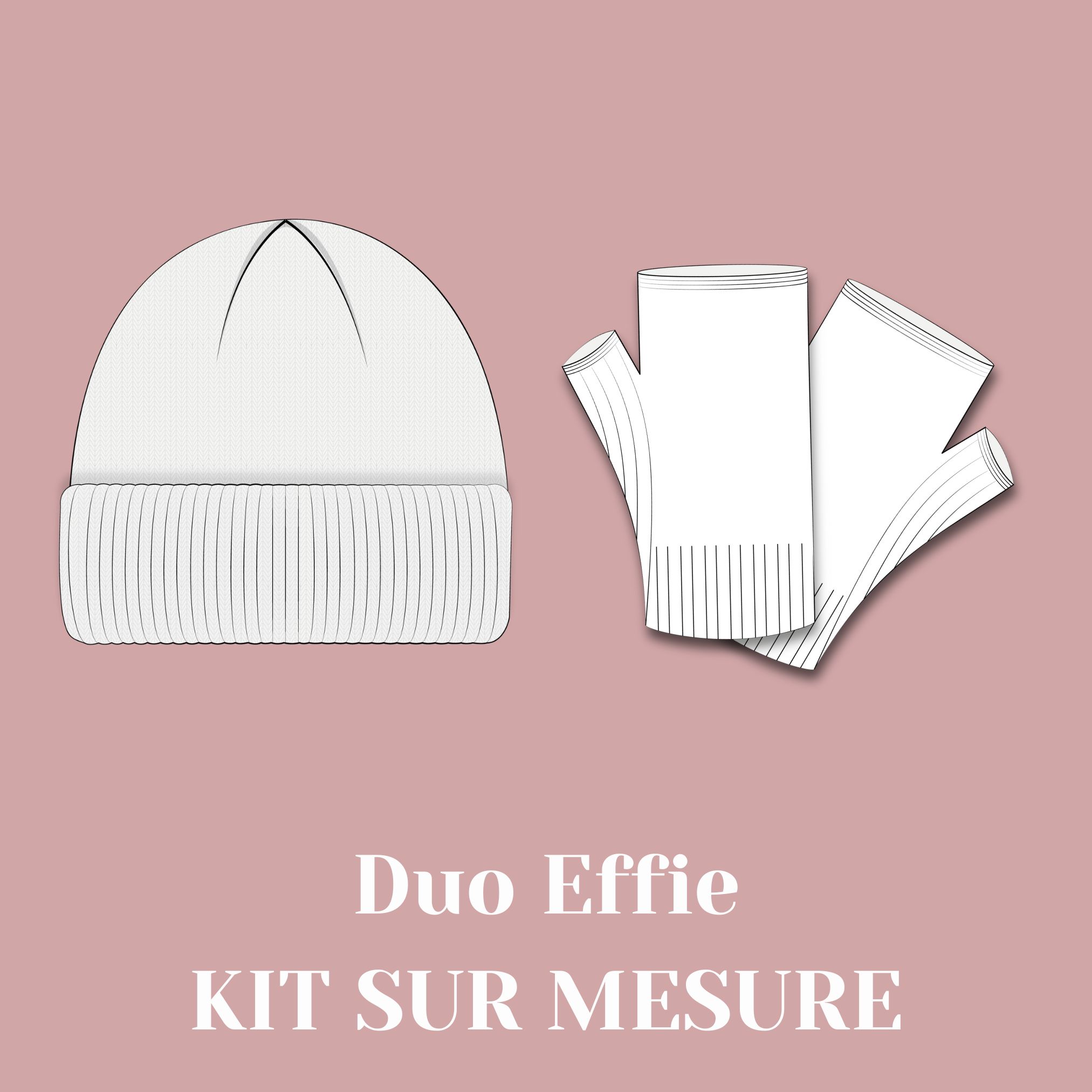 Kit tricot - Bonnet & mitaines Effie
