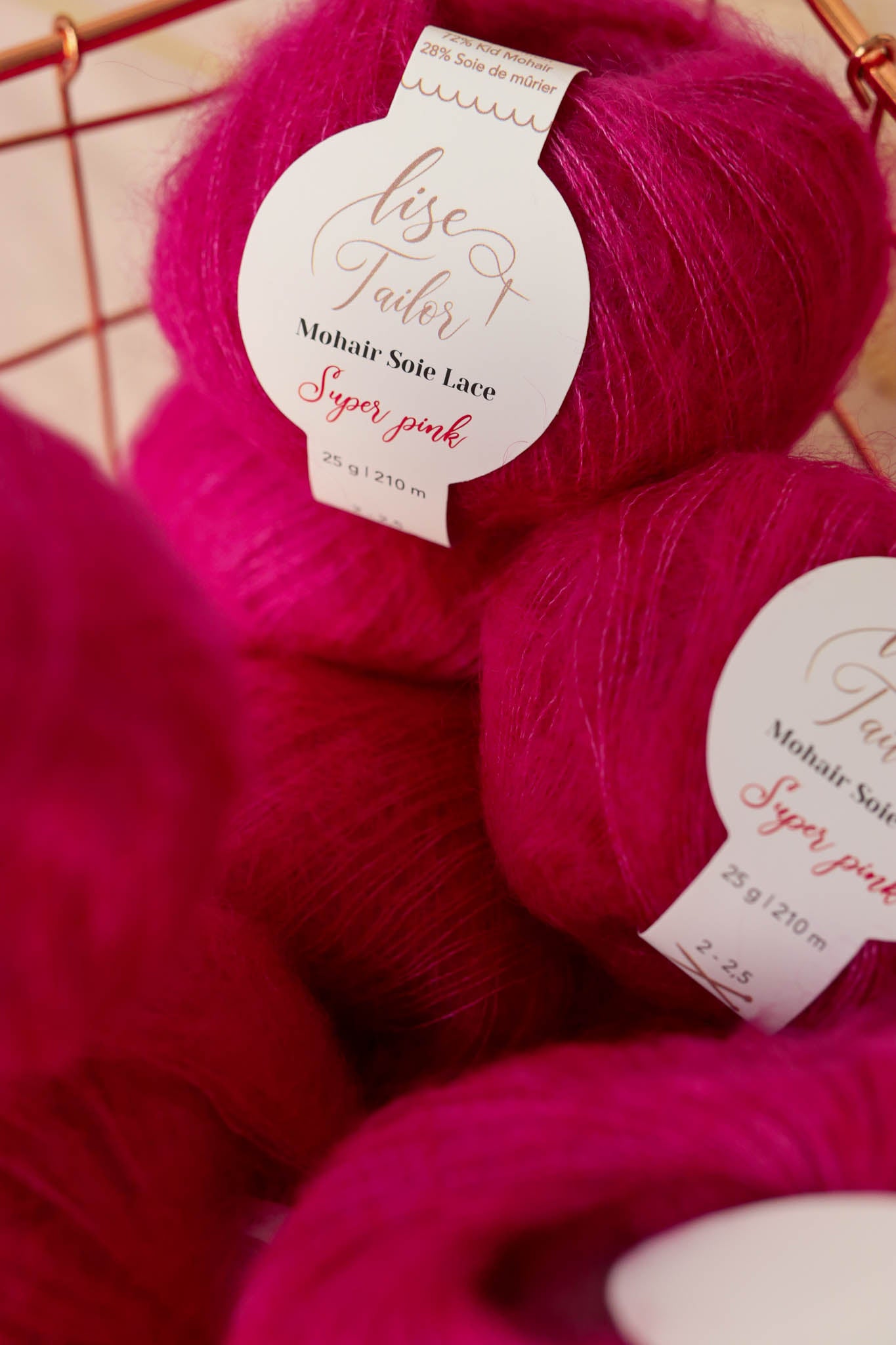 Mohair & soie - Super Pink