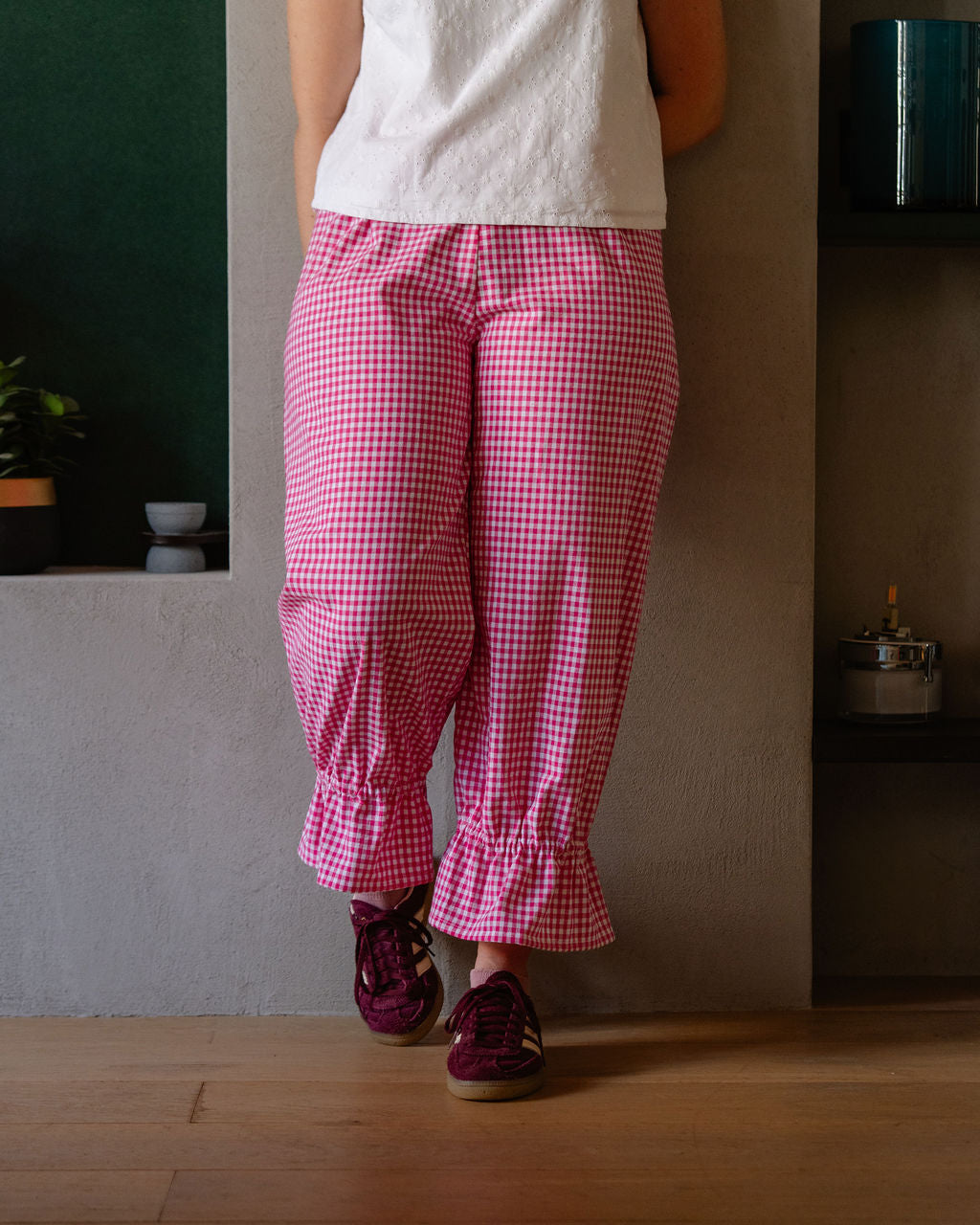 Cotton Poplin - Gingham 5mm - Fuchsia