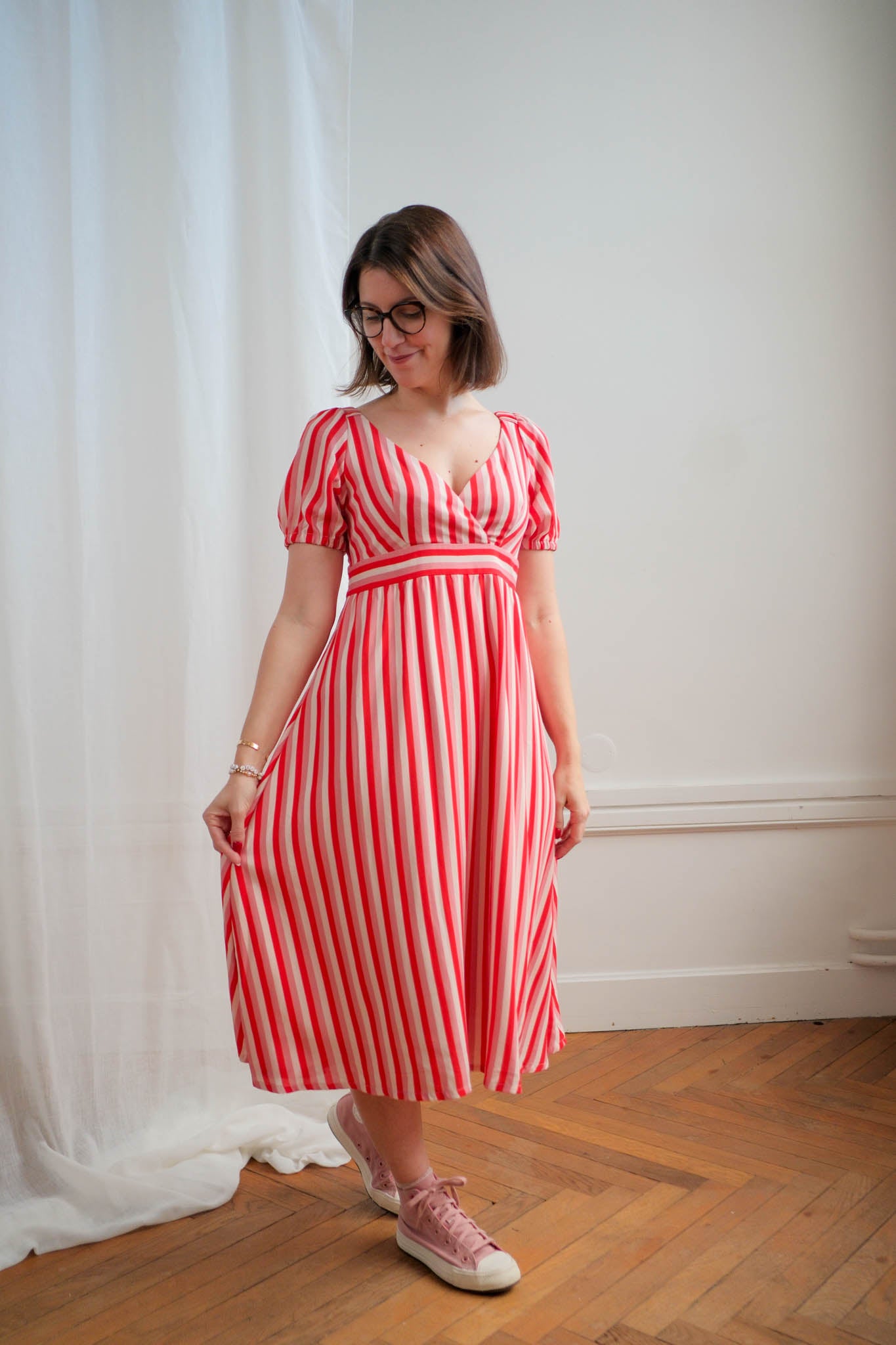 Viscose - Poppy Stripe - DEFAUTS