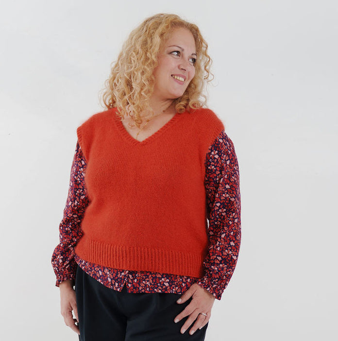 slipover gaby merinos mohair sunset patron tricot