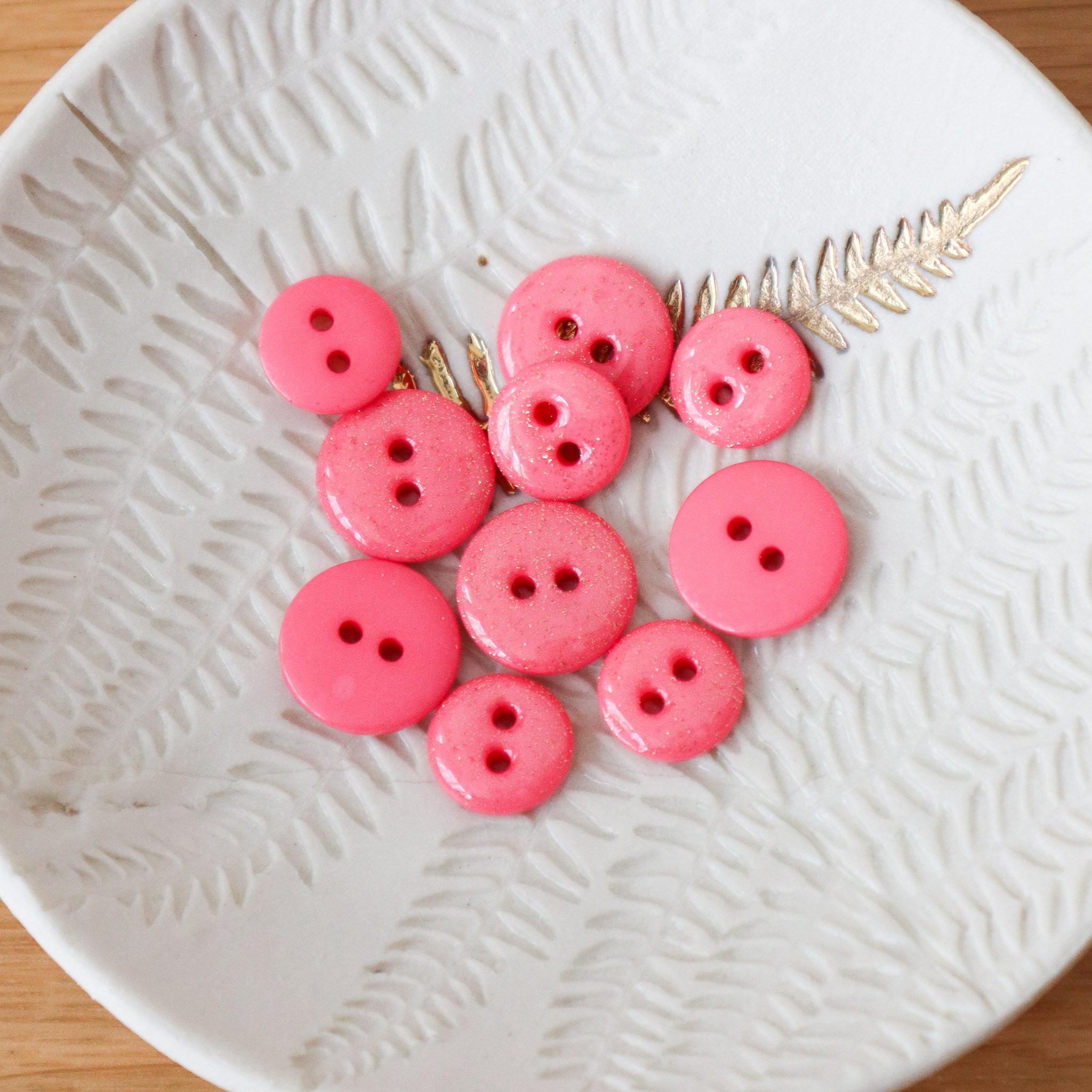 Bouton glitter deux trous - Sugar Pop