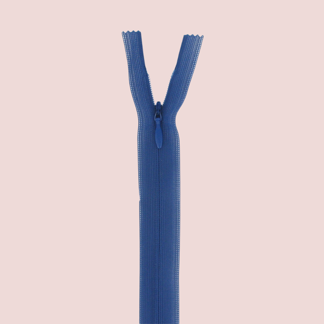 Invisible zipper - 40 cm - Blue