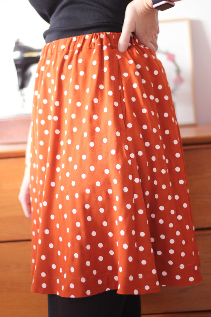 Jupe Bonjour - Atelier Scammit - Tissu Dancing Polka - Lise Tailor