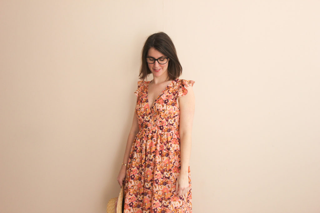 Tissu viscose plumetis - In the pink meadow - Robe Trésor - Super Bison - Lise Tailor