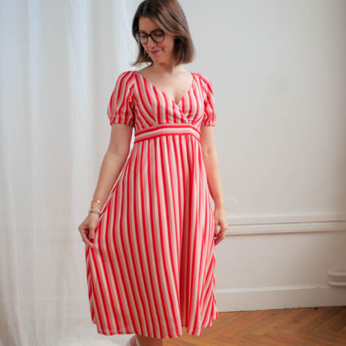 Alternative view of Viscose - Poppy Stripe