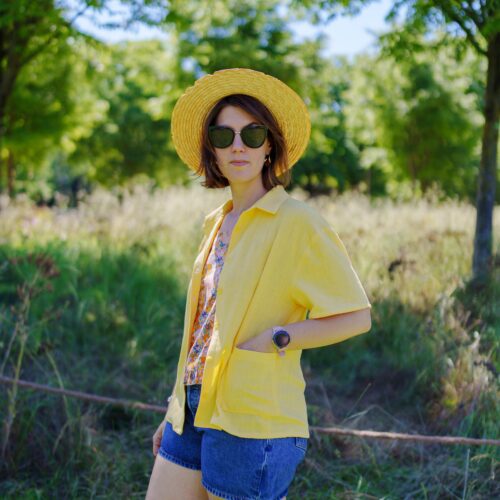Alternative view of Lin Viscose - Mimosa - COUPONS
