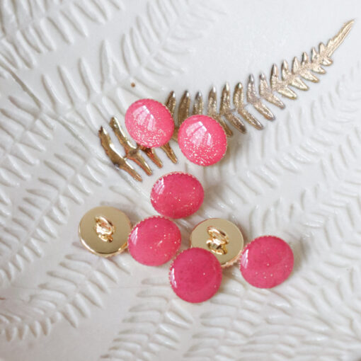 Shank button – Gold glitter – Sugar Pop