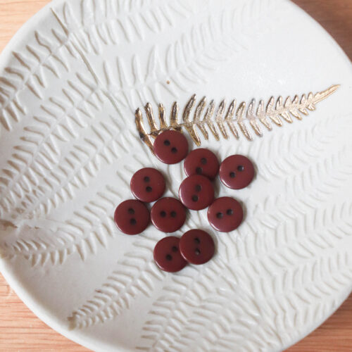 Alternative view of Bouton plat brillant - Châtaigne