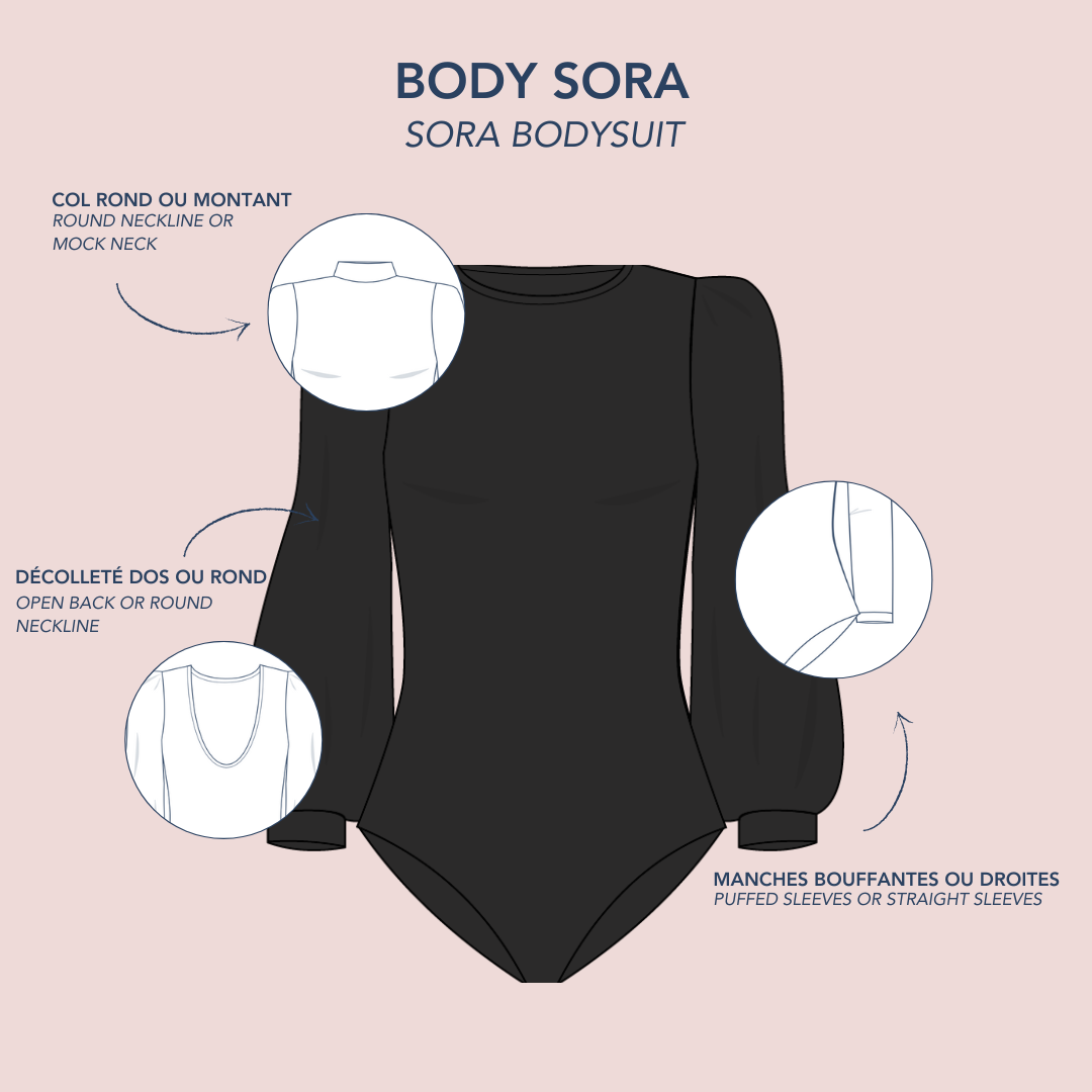Sewing box - Sora Body - viscose jersey Black - Image 3