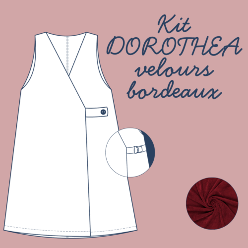 Sewing box - Dorothea dress - Burgundy
