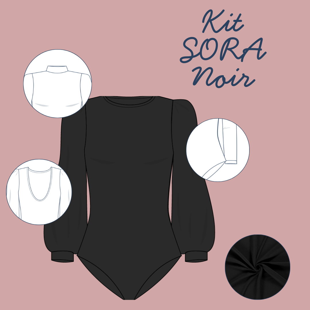 Kit Couture - Body Sora - jersey de viscose Noir