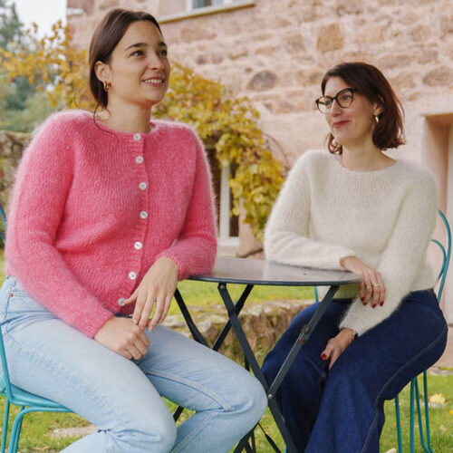 Alternative view of Pull - Gilet Rosée Cumulus (Débutante) - PDF